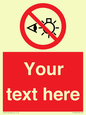 PP12670: Custom Prohibition: Do not stare at light source