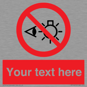 PP12670: Custom Prohibition: Do not stare at light source