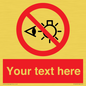 PP12670: Custom Prohibition: Do not stare at light source