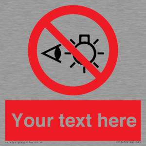 PP12670: Custom Prohibition: Do not stare at light source