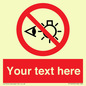 PP12670: Custom Prohibition: Do not stare at light source
