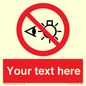 PP12670: Custom Prohibition: Do not stare at light source