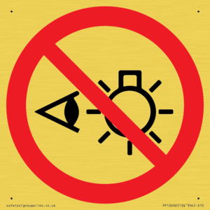 PP12692: Prohibition: Do not stare at light source