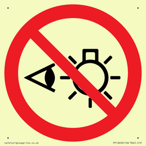 PP12692: Prohibition: Do not stare at light source