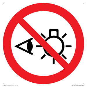 PP12692: Prohibition: Do not stare at light source
