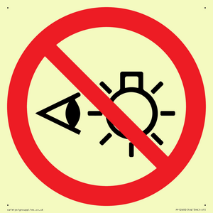 PP12692: Prohibition: Do not stare at light source