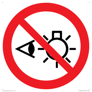 PP12692: Prohibition: Do not stare at light source
