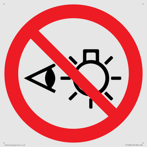 PP12692: Prohibition: Do not stare at light source