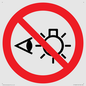 PP12692: Prohibition: Do not stare at light source