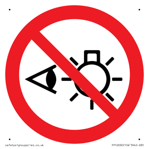 PP12692: Prohibition: Do not stare at light source