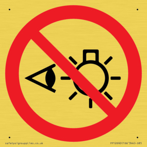 PP12692: Prohibition: Do not stare at light source