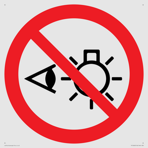 PP12692: Prohibition: Do not stare at light source