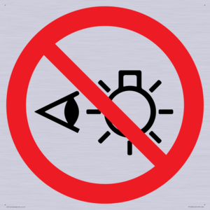 PP12692: Prohibition: Do not stare at light source