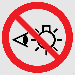 PP12692: Prohibition: Do not stare at light source