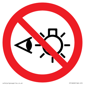 PP12692: Prohibition: Do not stare at light source