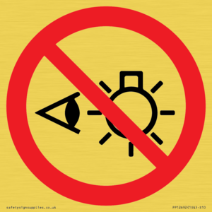PP12692: Prohibition: Do not stare at light source
