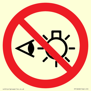 PP12692: Prohibition: Do not stare at light source