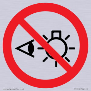 PP12692: Prohibition: Do not stare at light source