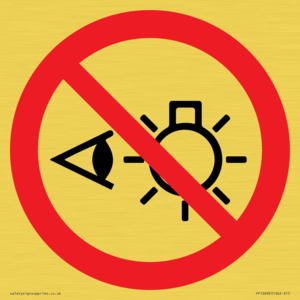 PP12692: Prohibition: Do not stare at light source
