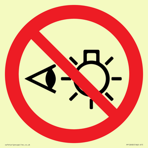 PP12692: Prohibition: Do not stare at light source