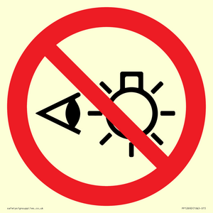 PP12692: Prohibition: Do not stare at light source
