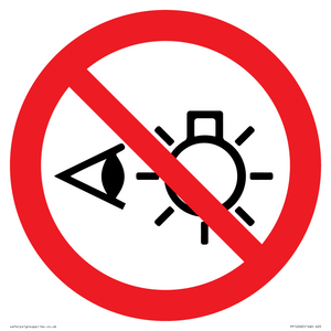 PP12692: Prohibition: Do not stare at light source