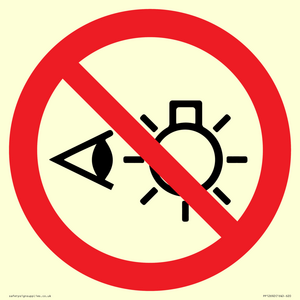 PP12692: Prohibition: Do not stare at light source
