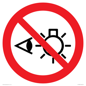 PP12692: Prohibition: Do not stare at light source