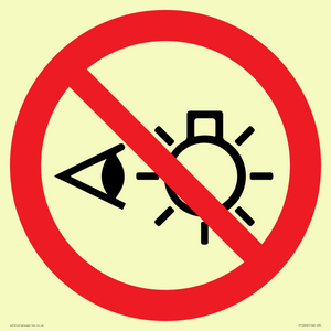 PP12692: Prohibition: Do not stare at light source