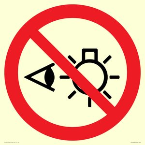 PP12692: Prohibition: Do not stare at light source