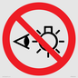 PP12692: Prohibition: Do not stare at light source