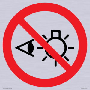 PP12692: Prohibition: Do not stare at light source