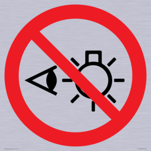PP12692: Prohibition: Do not stare at light source