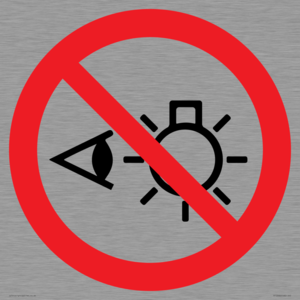 PP12692: Prohibition: Do not stare at light source