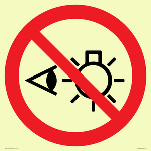 PP12692: Prohibition: Do not stare at light source