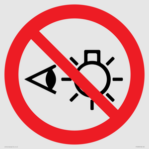 PP12692: Prohibition: Do not stare at light source