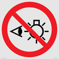 PP12692: Prohibition: Do not stare at light source