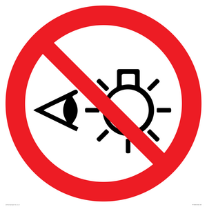 PP12692: Prohibition: Do not stare at light source