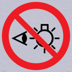 PP12692: Prohibition: Do not stare at light source