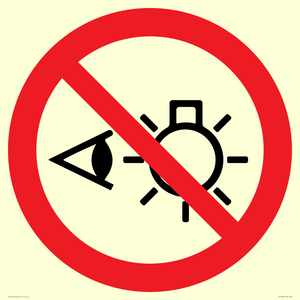 PP12692: Prohibition: Do not stare at light source