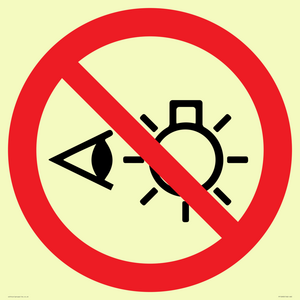 PP12692: Prohibition: Do not stare at light source
