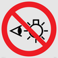 PP12692: Prohibition: Do not stare at light source