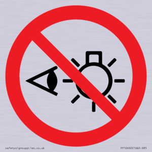 PP12692: Prohibition: Do not stare at light source