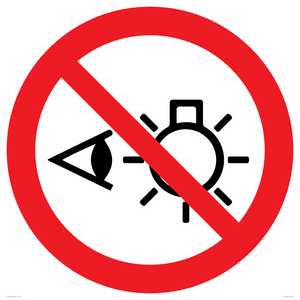 PP12692: Prohibition: Do not stare at light source