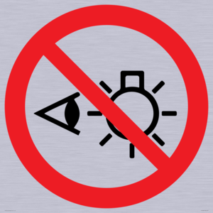 PP12692: Prohibition: Do not stare at light source