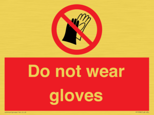 PP1358: Do not wear gloves
