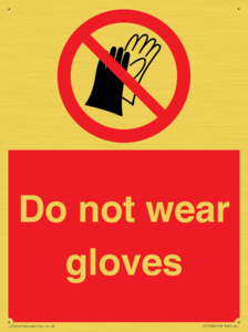 PP1358: Do not wear gloves