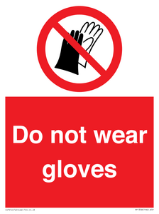 PP1358: Do not wear gloves