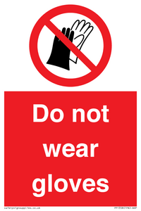 PP1358: Do not wear gloves
