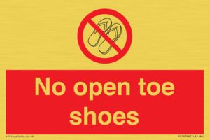 PP16769: No Open toe shoes